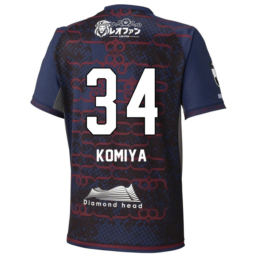 Danxen Kvinnor Masaki Komiya #34 Blå Röd Bortatröja Matchtröjor 2025/26 Tröjor T-Tröja