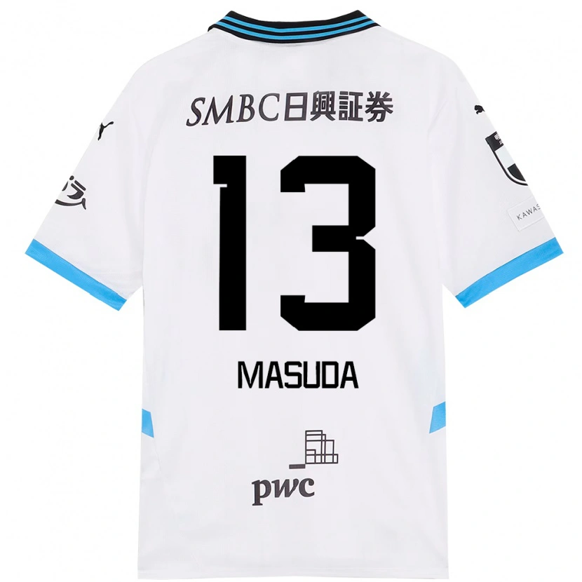 Danxen Kvinnor Hinata Masuda #13 Vit Himmelsblå Bortatröja Matchtröjor 2025/26 Tröjor T-Tröja