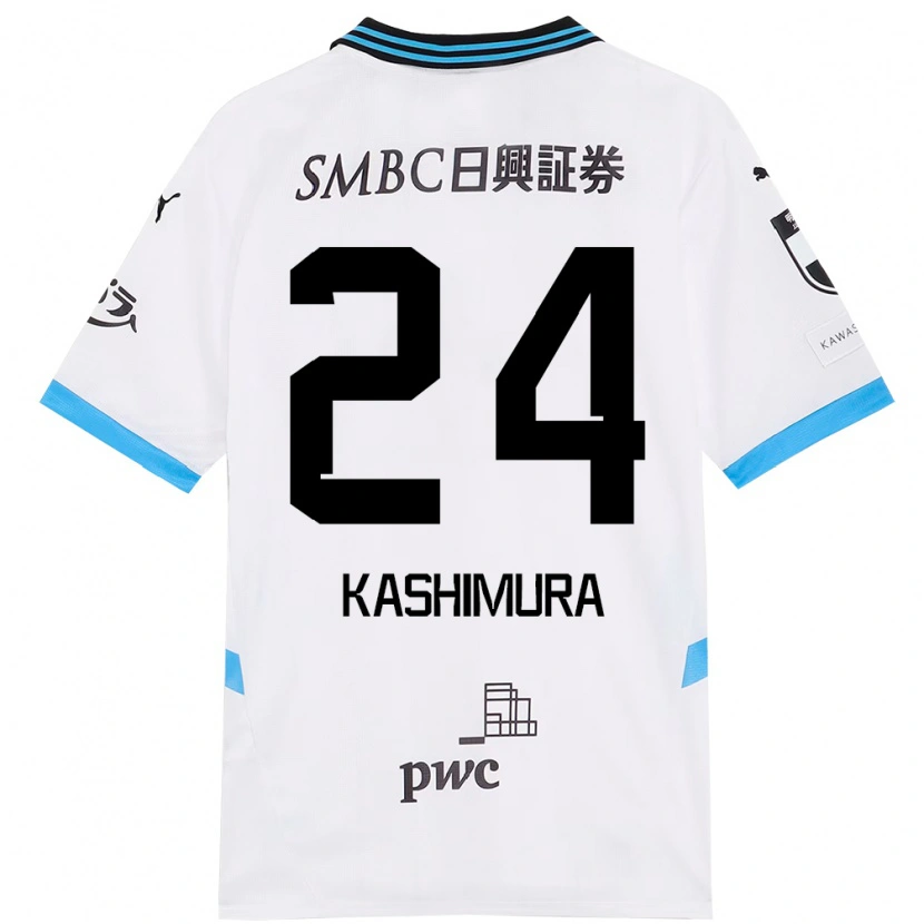 Danxen Kvinnor Ryota Kashimura #24 Vit Himmelsblå Bortatröja Matchtröjor 2025/26 Tröjor T-Tröja