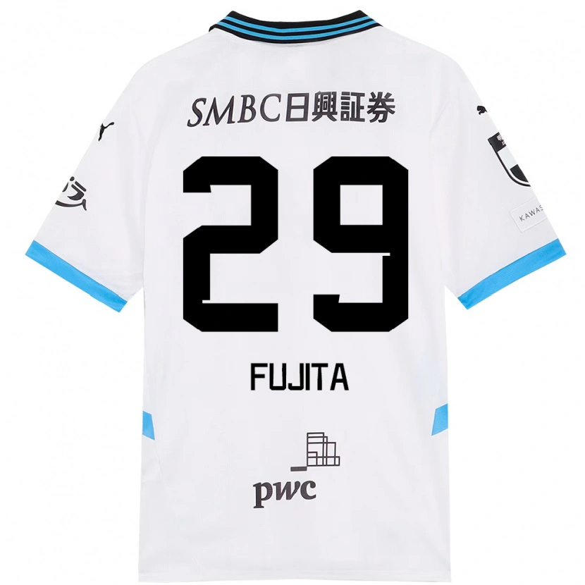 Danxen Kvinnor Asuto Fujita #29 Vit Himmelsblå Bortatröja Matchtröjor 2025/26 Tröjor T-Tröja