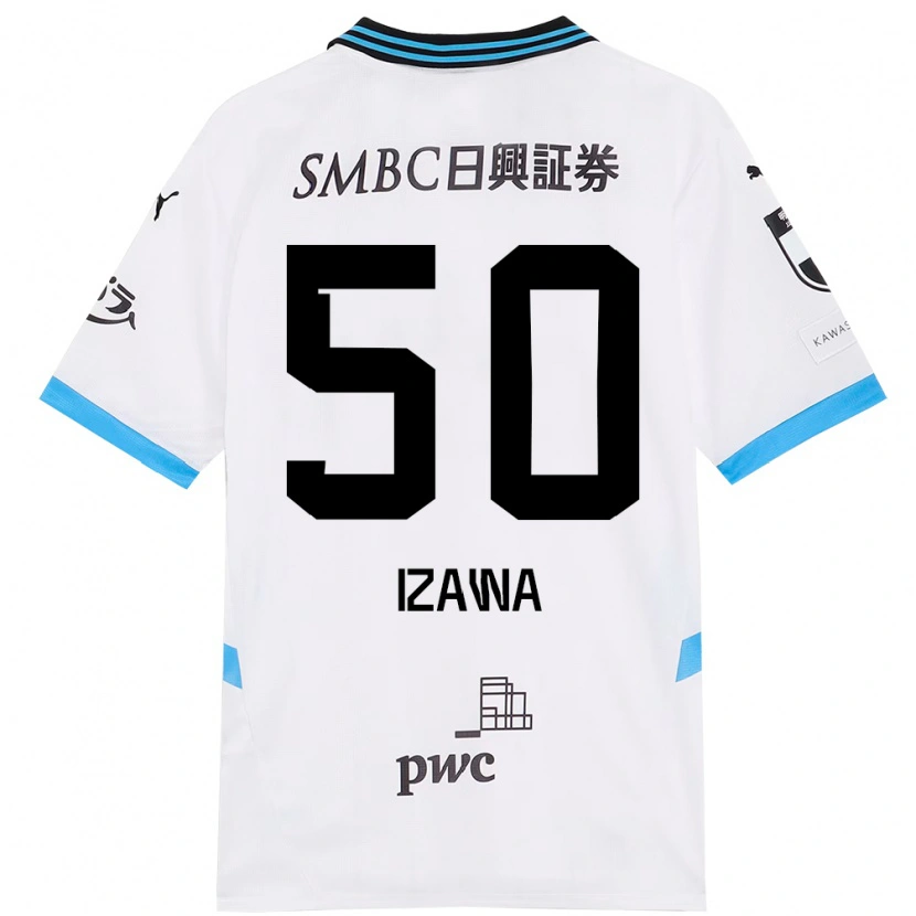 Danxen Kvinnor Haruki Izawa #50 Vit Himmelsblå Bortatröja Matchtröjor 2025/26 Tröjor T-Tröja