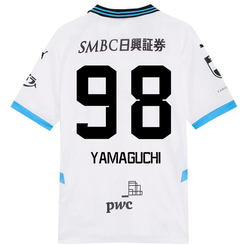 Danxen Kvinnor Louis Thébault-Yamaguchi #98 Vit Himmelsblå Bortatröja Matchtröjor 2025/26 Tröjor T-Tröja