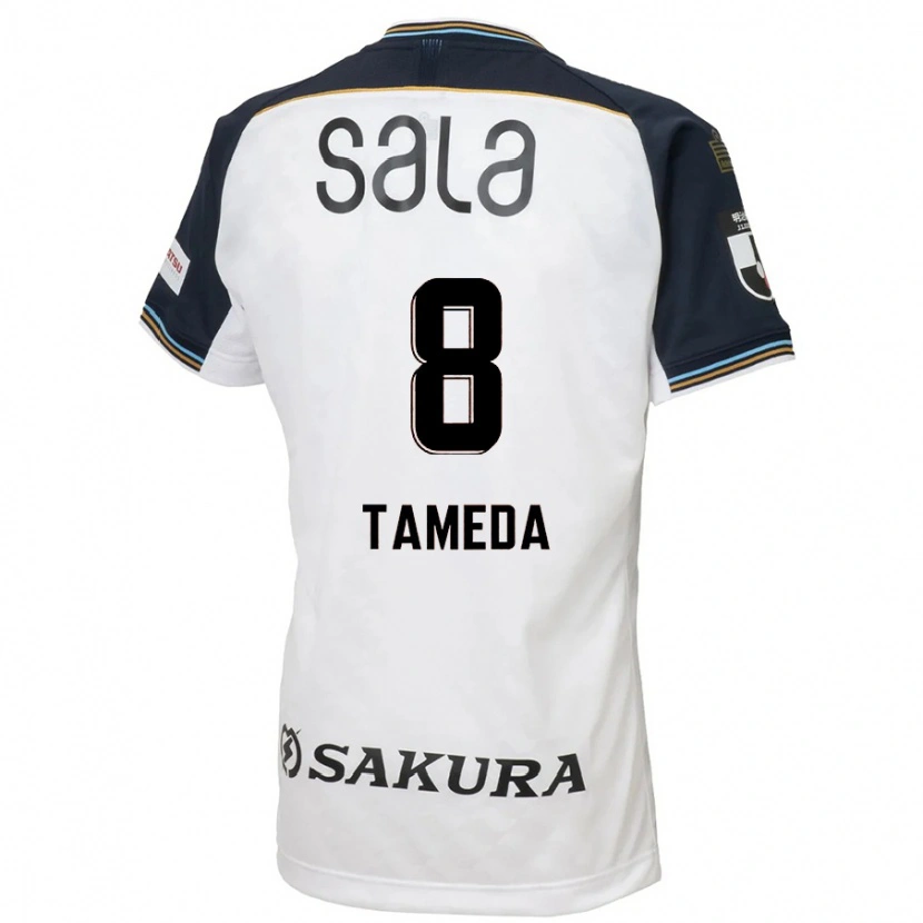 Danxen Kvinnor Hirotaka Tameda #8 Vit Svart Bortatröja Matchtröjor 2025/26 Tröjor T-Tröja