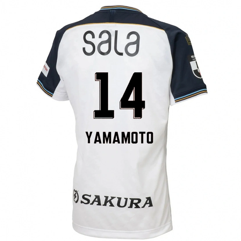 Danxen Kvinnor Shota Yamamoto #14 Vit Svart Bortatröja Matchtröjor 2025/26 Tröjor T-Tröja