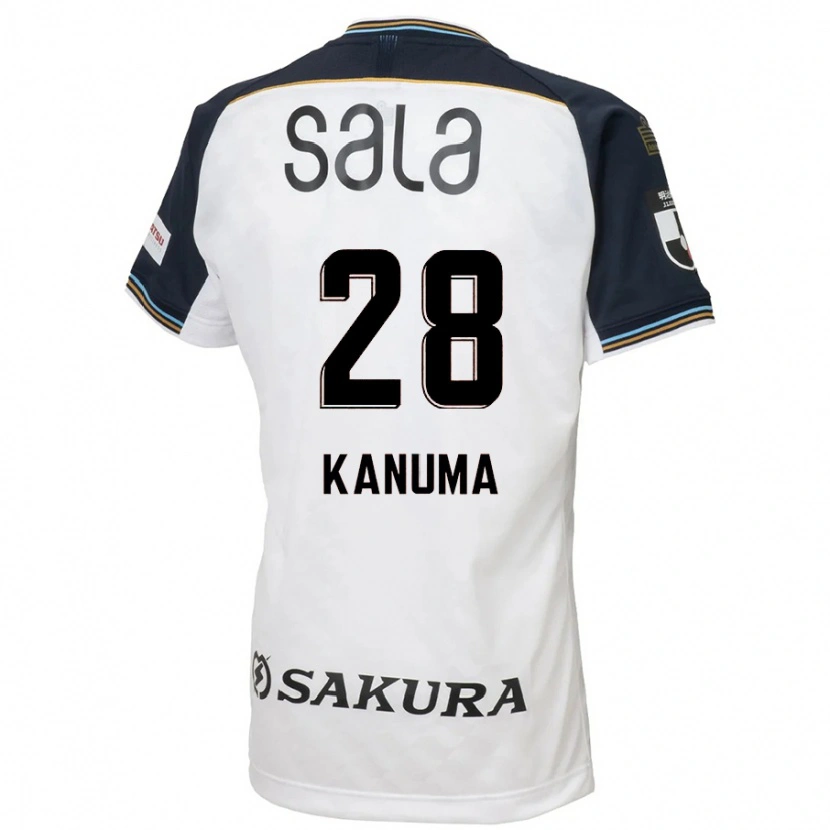 Danxen Kvinnor Naoki Kanuma #28 Vit Svart Bortatröja Matchtröjor 2025/26 Tröjor T-Tröja