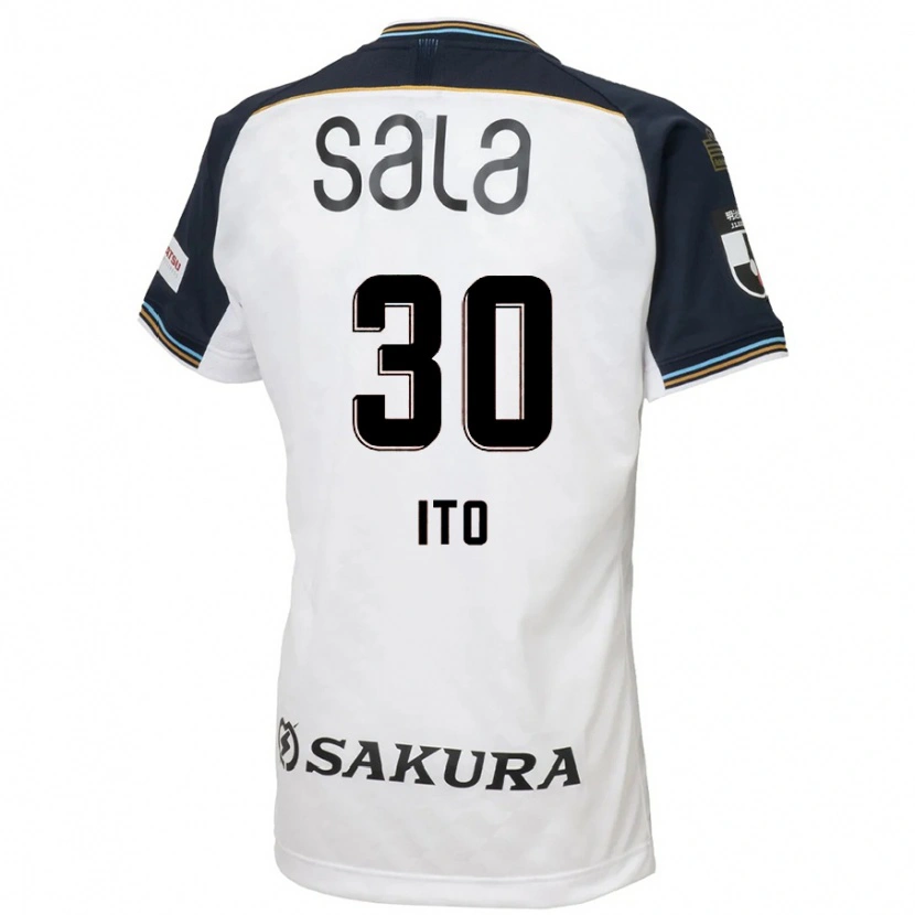 Danxen Kvinnor Chikara Ito #30 Vit Svart Bortatröja Matchtröjor 2025/26 Tröjor T-Tröja