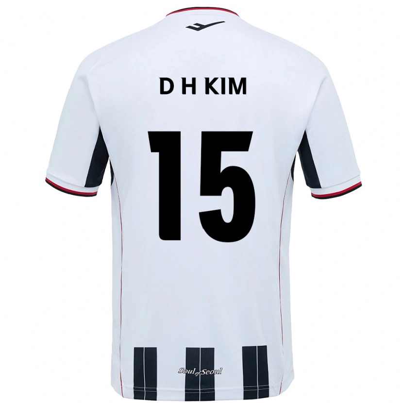 Danxen Kvinnor Hyeon-Deok Kim #15 Vit Svart Bortatröja Matchtröjor 2025/26 Tröjor T-Tröja