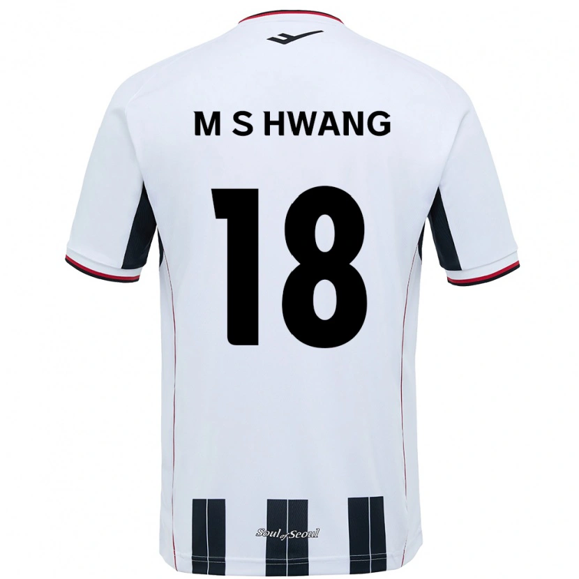Danxen Kvinnor Seong-Min Hwang #18 Vit Svart Bortatröja Matchtröjor 2025/26 Tröjor T-Tröja