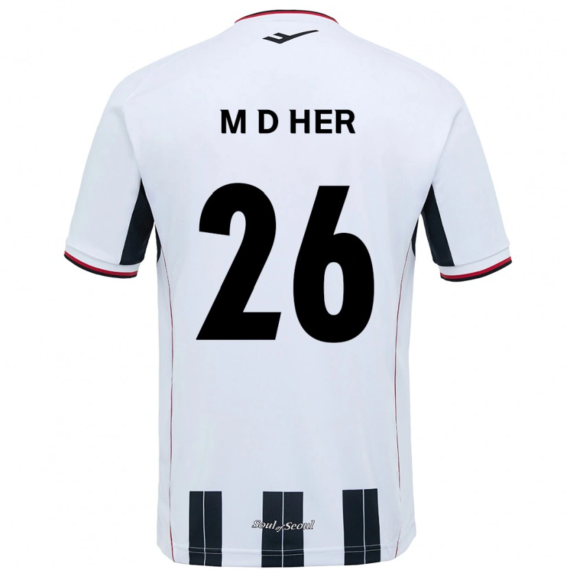 Danxen Kvinnor Dong-Min Her #26 Vit Svart Bortatröja Matchtröjor 2025/26 Tröjor T-Tröja