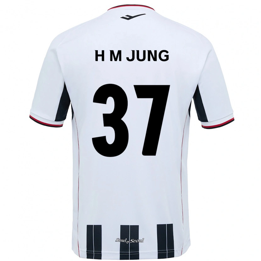 Danxen Kvinnor Han-Min Jung #37 Vit Svart Bortatröja Matchtröjor 2025/26 Tröjor T-Tröja