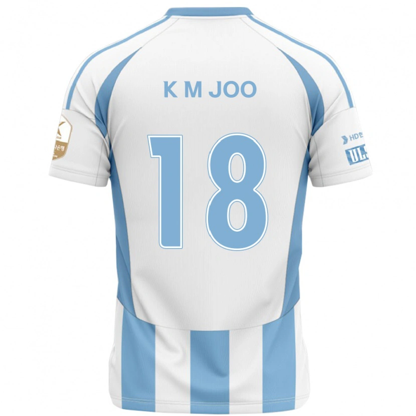 Danxen Kvinnor Min-Kyu Joo #18 Vit Himmelsblå Bortatröja Matchtröjor 2025/26 Tröjor T-Tröja