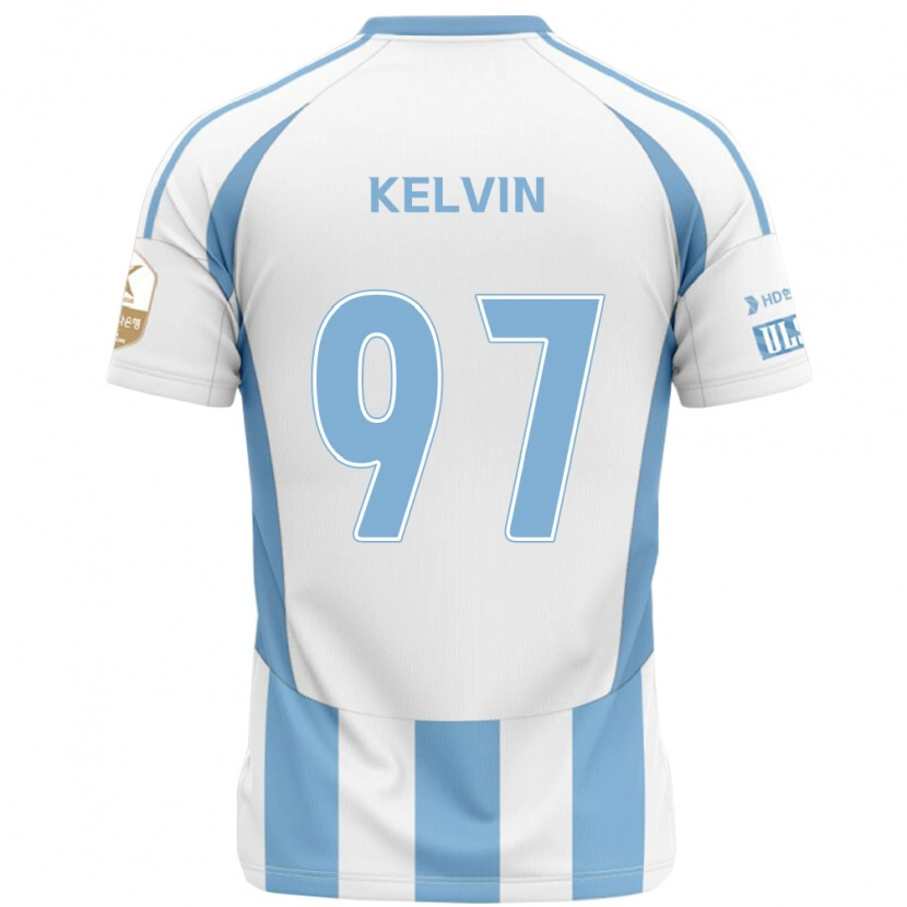 Danxen Kvinnor Kelvin #97 Vit Himmelsblå Bortatröja Matchtröjor 2025/26 Tröjor T-Tröja
