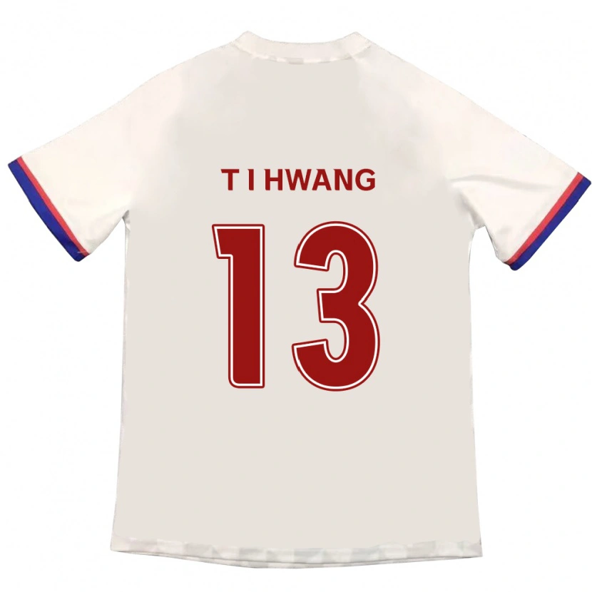 Danxen Kvinnor In-Taek Hwang #13 Off-White Röd Bortatröja Matchtröjor 2025/26 Tröjor T-Tröja