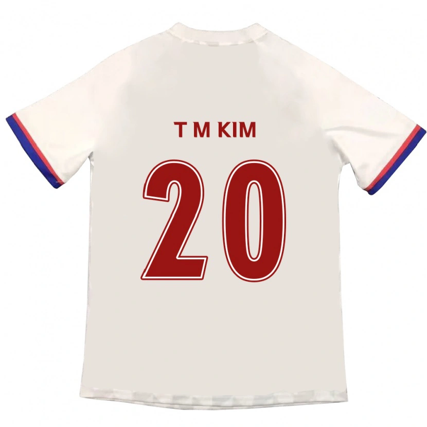 Danxen Kvinnor Tae-Min Kim #20 Off-White Röd Bortatröja Matchtröjor 2025/26 Tröjor T-Tröja