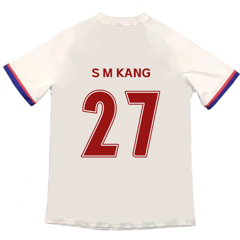 Danxen Kvinnor Min-Sung Kang #27 Off-White Röd Bortatröja Matchtröjor 2025/26 Tröjor T-Tröja