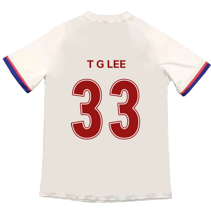 Danxen Kvinnor Taek-Geun Lee #33 Off-White Röd Bortatröja Matchtröjor 2025/26 Tröjor T-Tröja