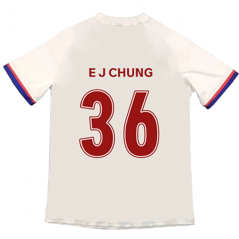 Danxen Kvinnor Joshua Eui-Jin Chung #36 Off-White Röd Bortatröja Matchtröjor 2025/26 Tröjor T-Tröja