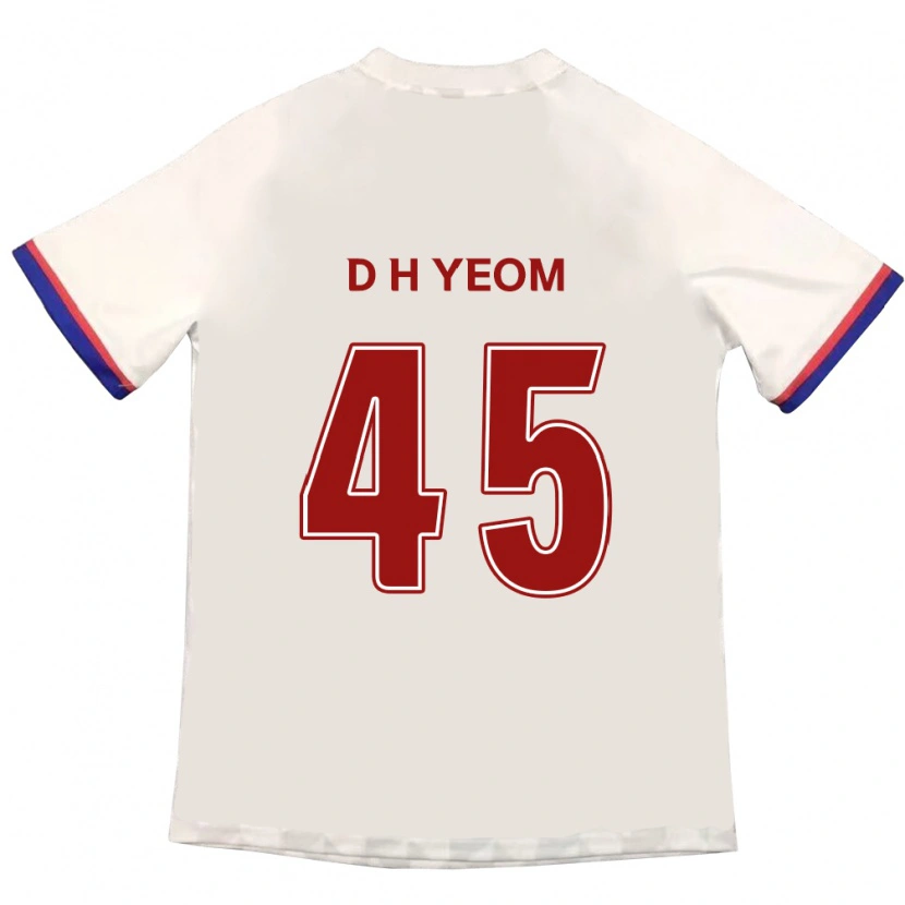 Danxen Kvinnor Do-Hyeon Yeom #45 Off-White Röd Bortatröja Matchtröjor 2025/26 Tröjor T-Tröja