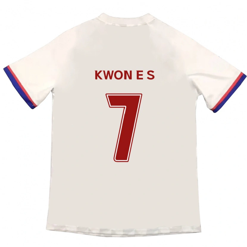 Danxen Kvinnor Kwon Eun-Som #7 Off-White Röd Bortatröja Matchtröjor 2025/26 Tröjor T-Tröja