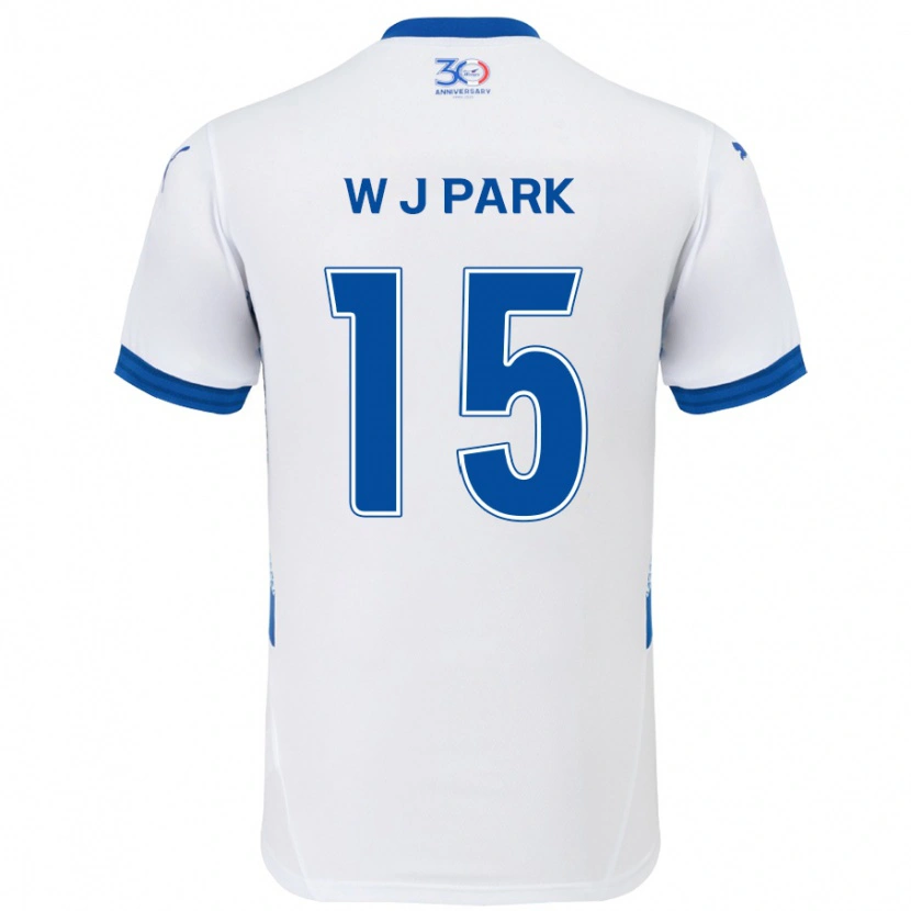 Danxen Kvinnor Woo-Jin Park #15 Vit Kungsblå Bortatröja Matchtröjor 2025/26 Tröjor T-Tröja