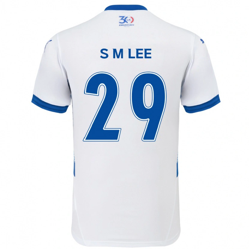 Danxen Kvinnor Sang-Min Lee #29 Vit Kungsblå Bortatröja Matchtröjor 2025/26 Tröjor T-Tröja
