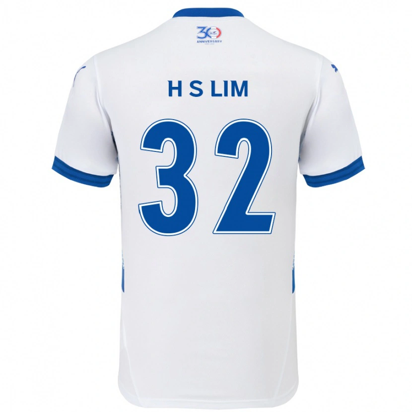 Danxen Kvinnor Seong-Hyeon Lim #32 Vit Kungsblå Bortatröja Matchtröjor 2025/26 Tröjor T-Tröja