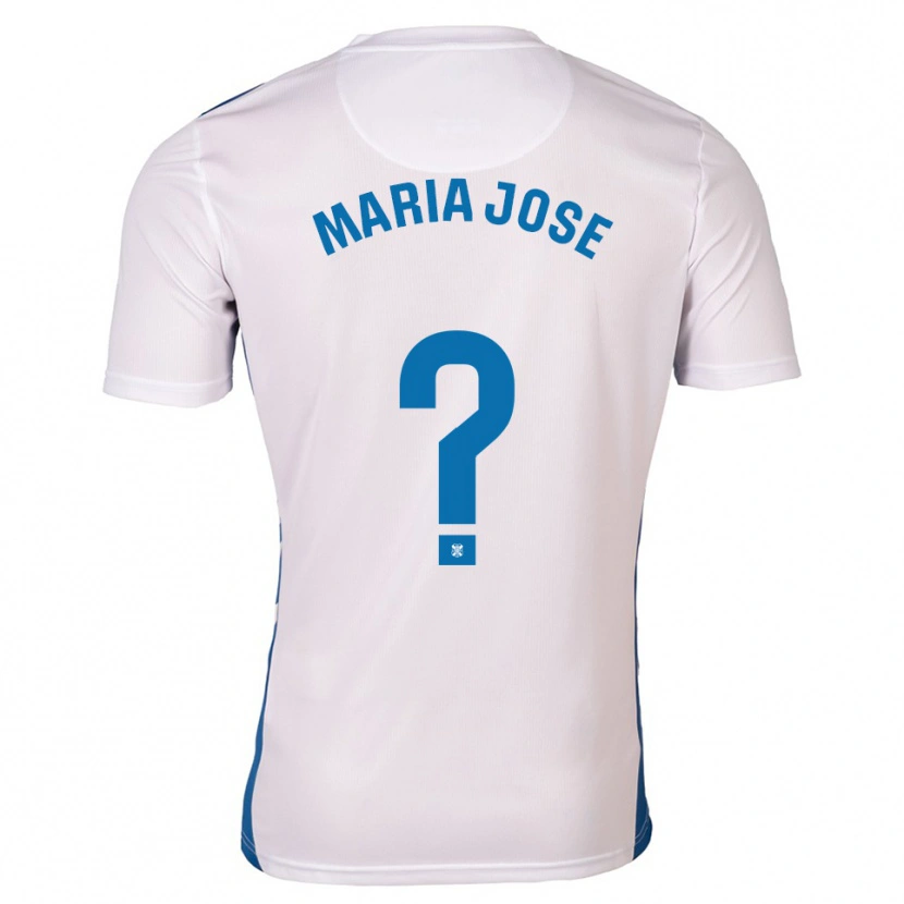 Danxen Kvinnor María José Pérez González #0 Vit Blå Hemmatröja Matchtröjor 2025/26 Tröjor T-Tröja