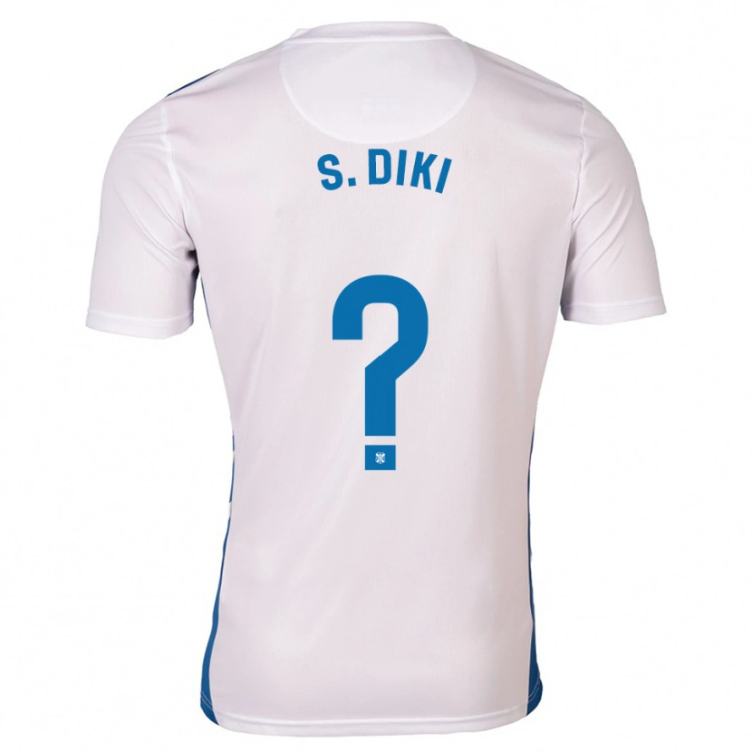 Danxen Kvinnor Sakina Ouzraoui Diki #0 Vit Blå Hemmatröja Matchtröjor 2025/26 Tröjor T-Tröja
