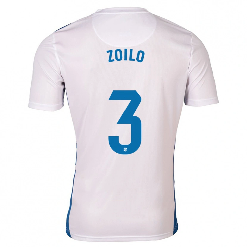 Danxen Kvinnor Ander Zoilo #3 Vit Blå Hemmatröja Matchtröjor 2025/26 Tröjor T-Tröja