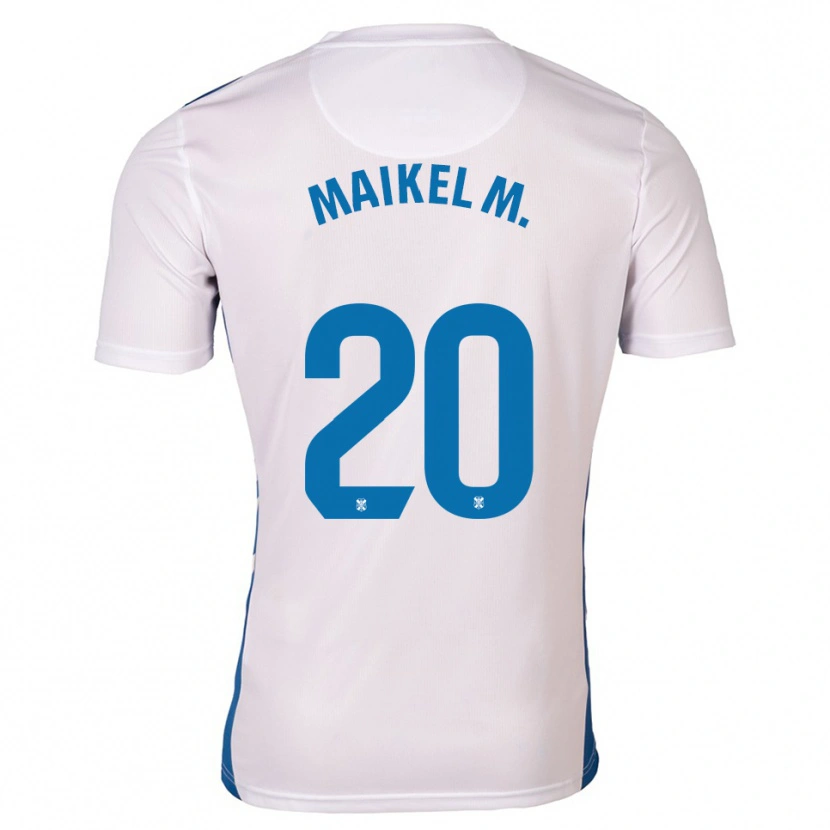 Danxen Kvinnor Maikel Mesa #20 Vit Blå Hemmatröja Matchtröjor 2025/26 Tröjor T-Tröja
