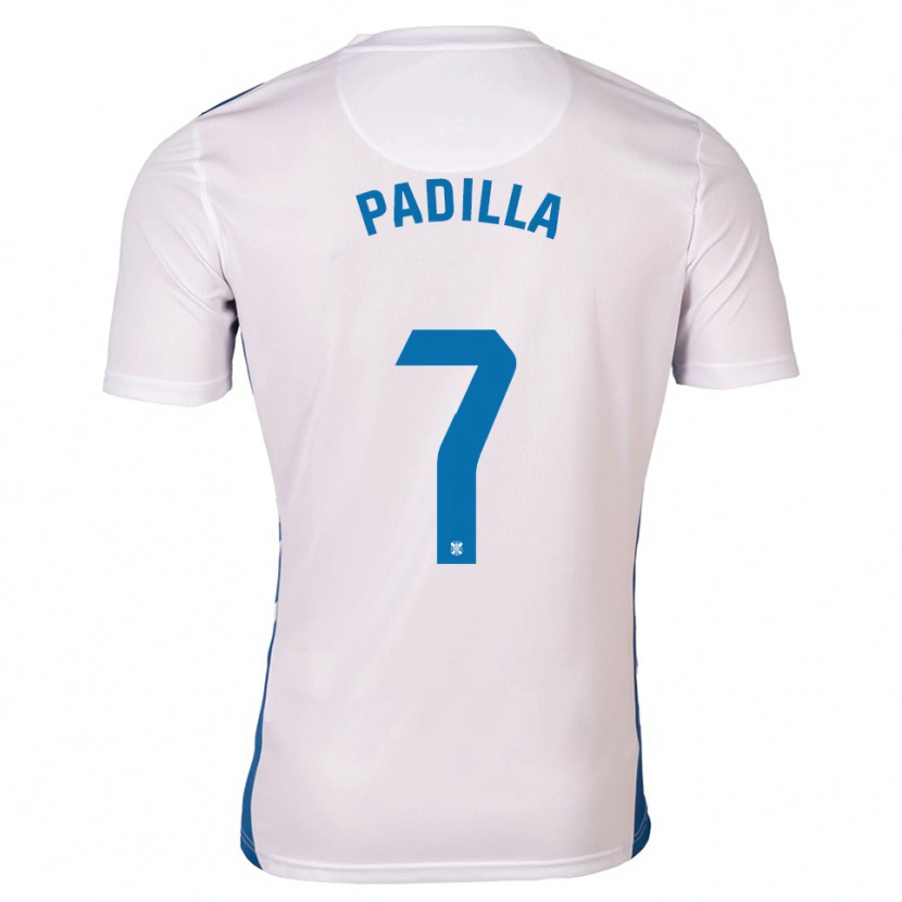 Danxen Kvinnor Jorge Padilla #7 Vit Blå Hemmatröja Matchtröjor 2025/26 Tröjor T-Tröja