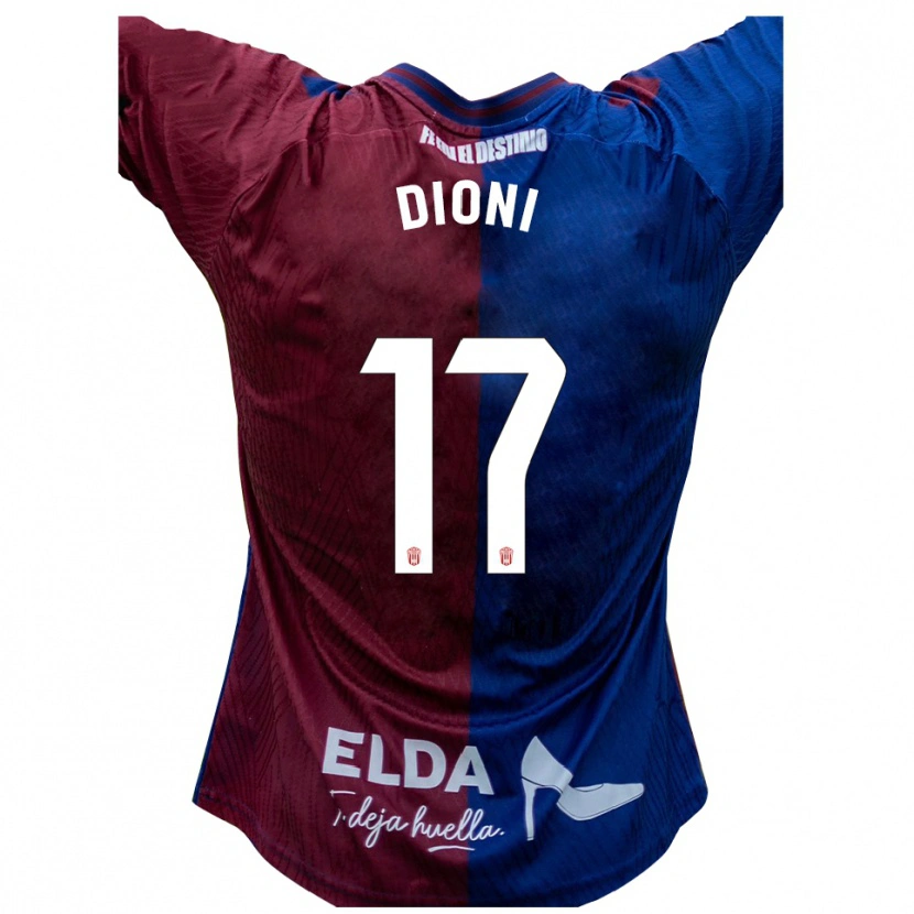 Danxen Kvinnor Dioni #17 Blå Röd Hemmatröja Matchtröjor 2025/26 Tröjor T-Tröja