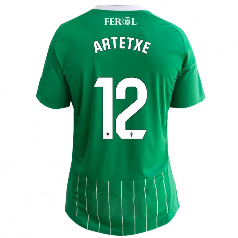 Danxen Kvinnor Markel Artetxe #12 Grön Vit Hemmatröja Matchtröjor 2025/26 Tröjor T-Tröja