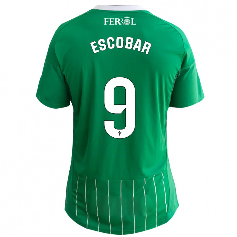 Danxen Kvinnor Antón Escobar #9 Grön Vit Hemmatröja Matchtröjor 2025/26 Tröjor T-Tröja