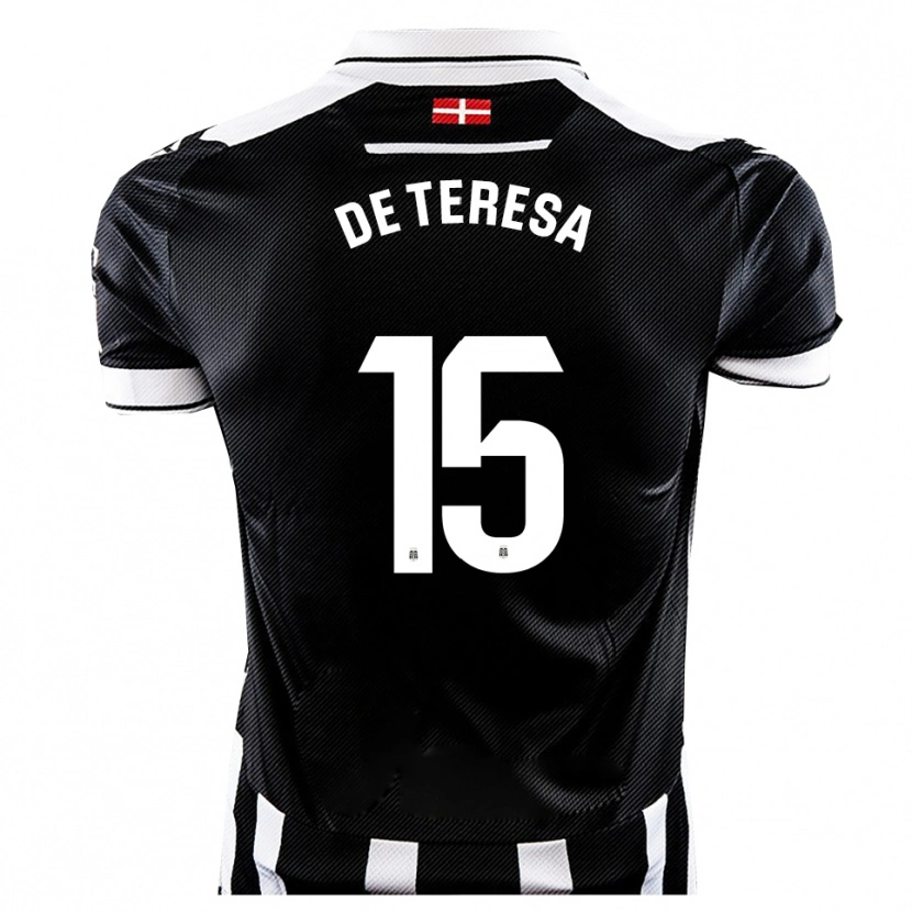 Danxen Kvinnor Emilio De Teresa #15 Svart Vit Hemmatröja Matchtröjor 2025/26 Tröjor T-Tröja