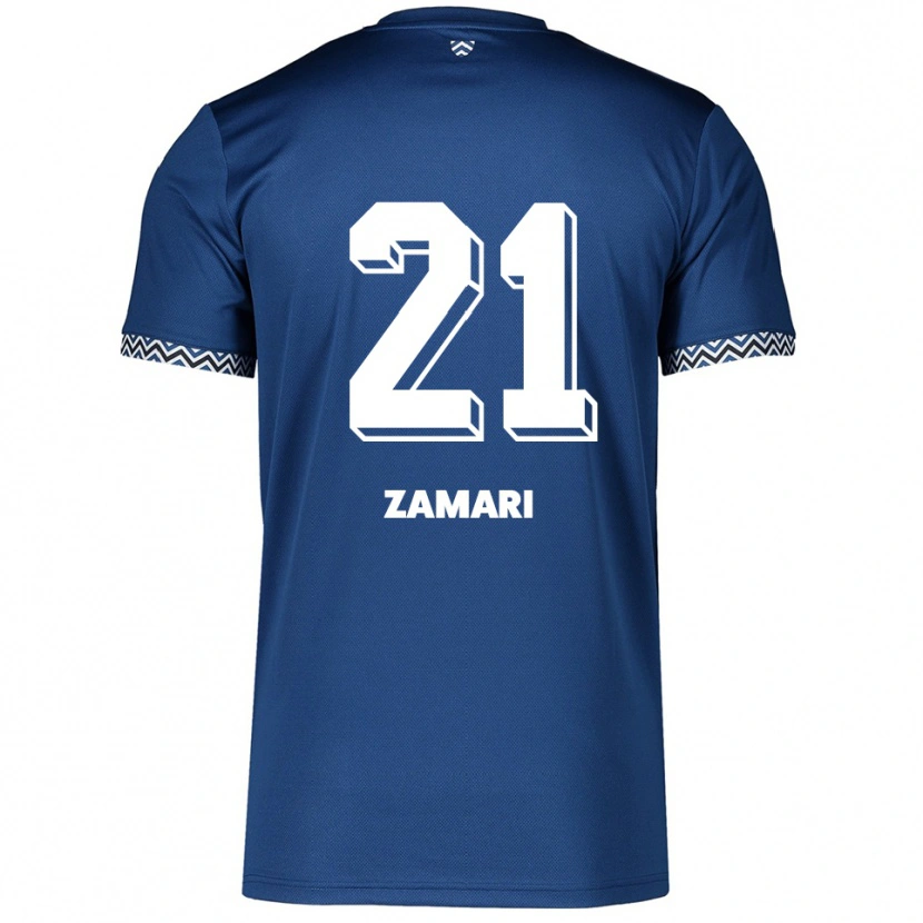 Danxen Kvinnor Fadil Zamari #21 Marinblå Vit Hemmatröja Matchtröjor 2025/26 Tröjor T-Tröja