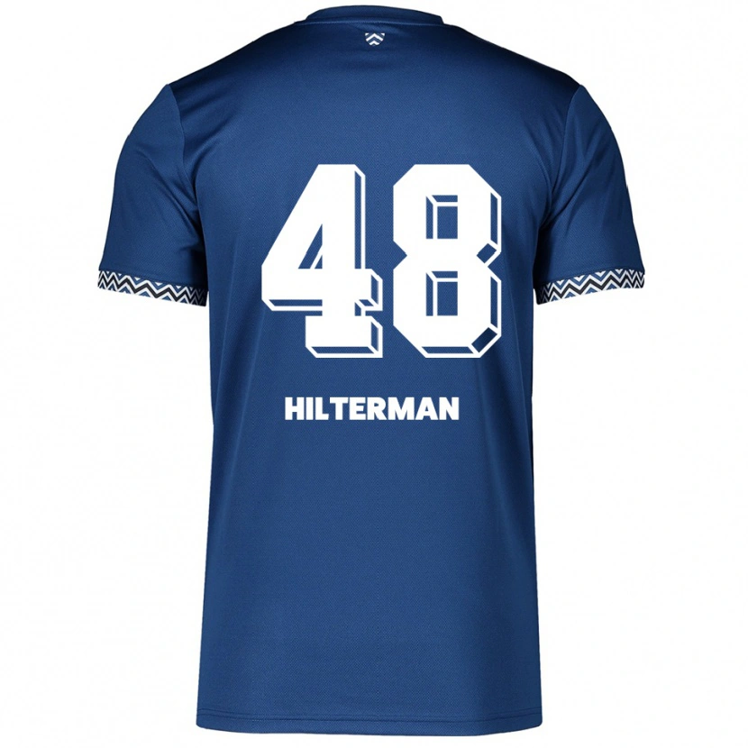 Danxen Kvinnor Jeredy Hilterman #48 Marinblå Vit Hemmatröja Matchtröjor 2025/26 Tröjor T-Tröja