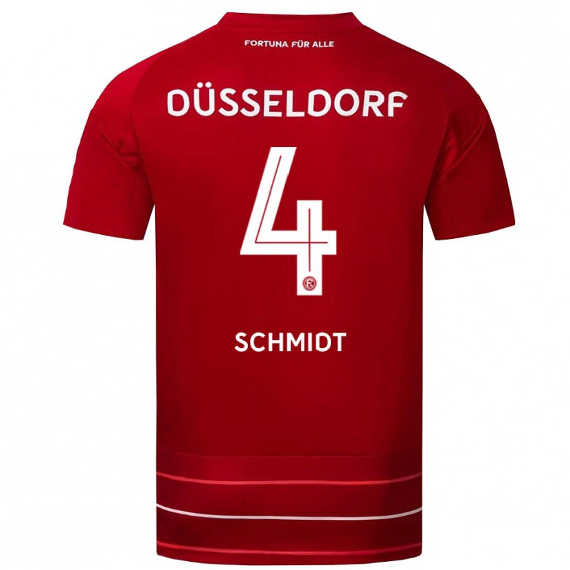 Danxen Kvinnor Kenneth Schmidt #4 Röd Vit Hemmatröja Matchtröjor 2025/26 Tröjor T-Tröja