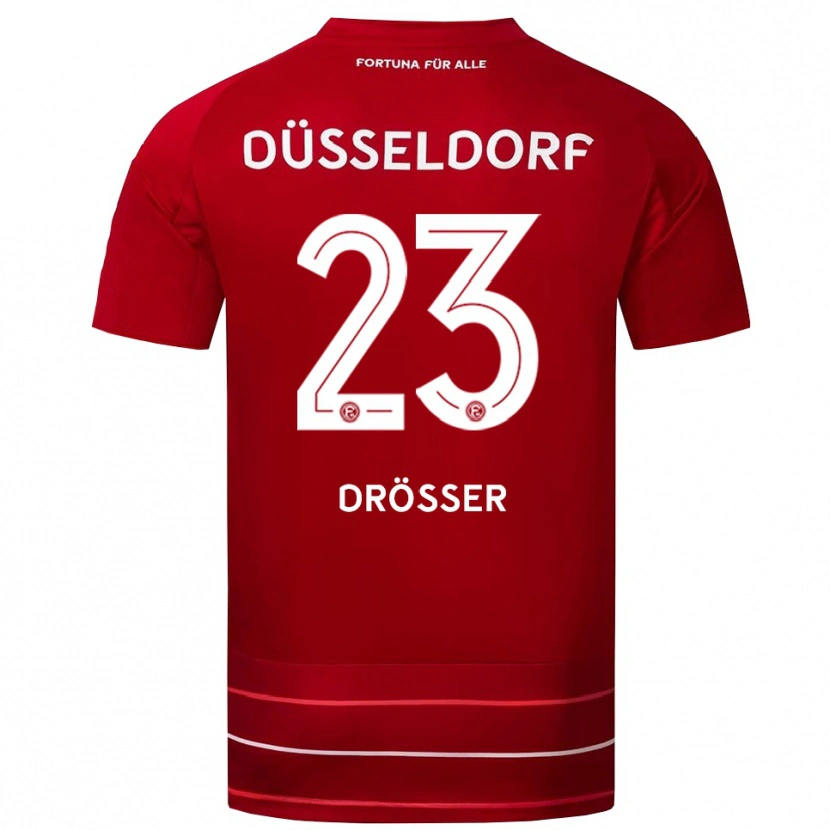Danxen Kvinnor Luke Drösser #23 Röd Vit Hemmatröja Matchtröjor 2025/26 Tröjor T-Tröja