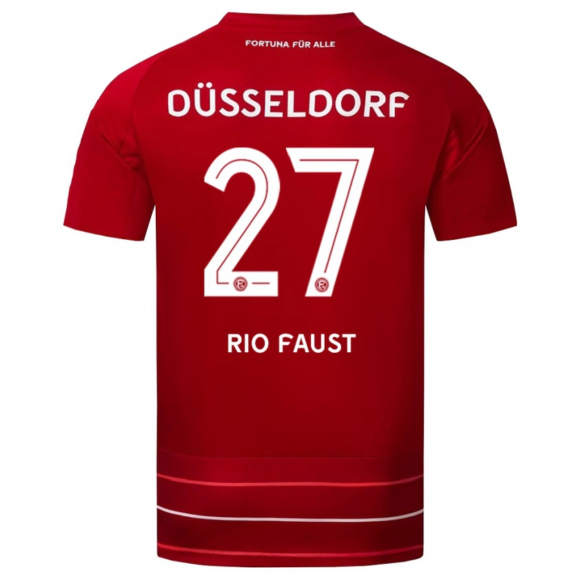Danxen Kvinnor Rio Faust #27 Röd Vit Hemmatröja Matchtröjor 2025/26 Tröjor T-Tröja
