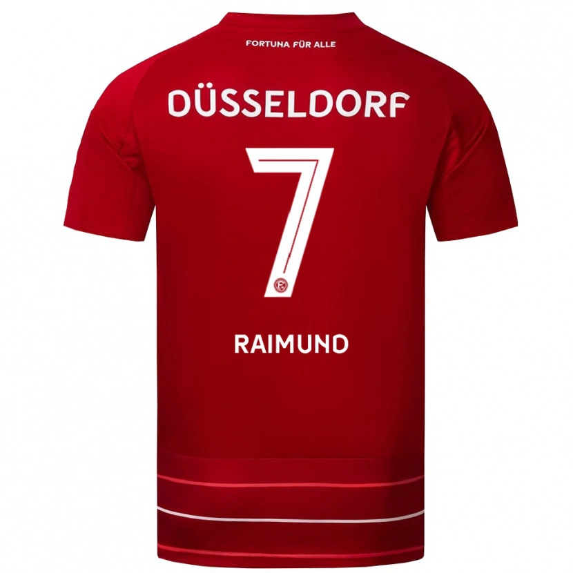 Danxen Kvinnor Luca Raimund #7 Röd Vit Hemmatröja Matchtröjor 2025/26 Tröjor T-Tröja