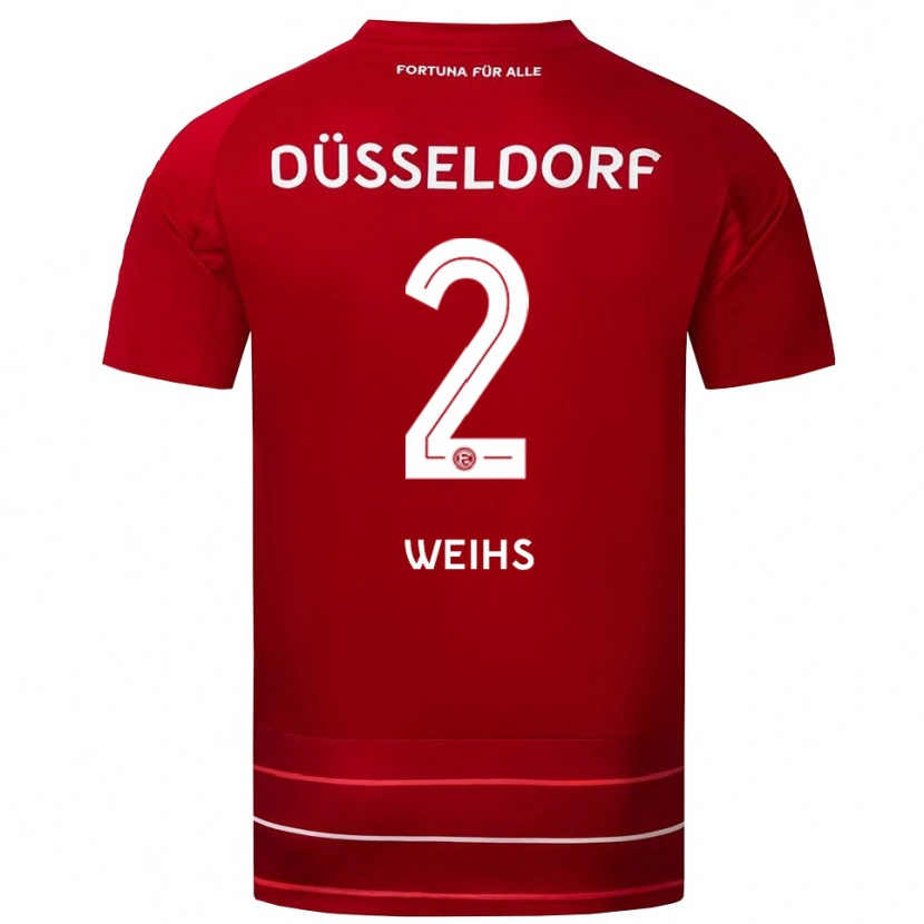 Danxen Kvinnor Paul Weihs #2 Röd Vit Hemmatröja Matchtröjor 2025/26 Tröjor T-Tröja
