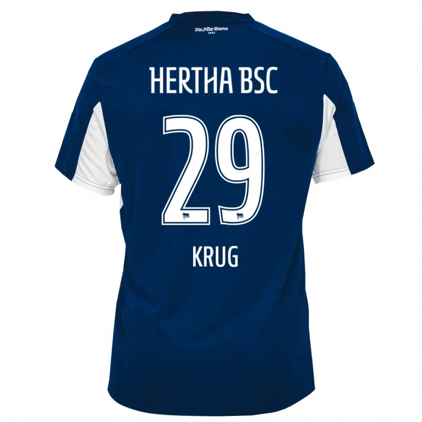 Danxen Kvinnor Magdalena Krug #29 Vit Blå Hemmatröja Matchtröjor 2025/26 Tröjor T-Tröja