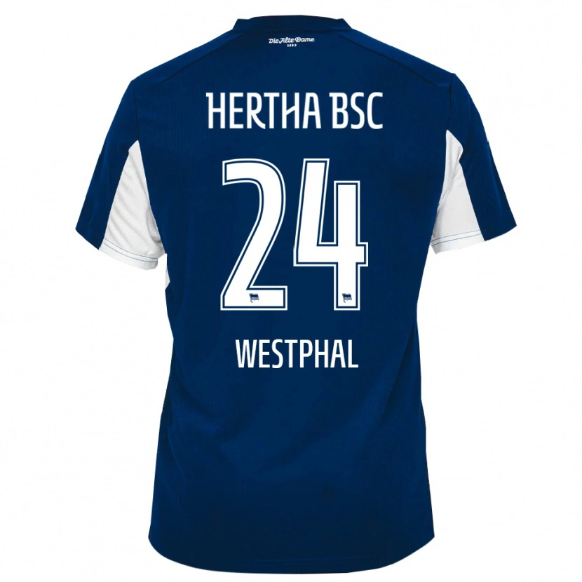 Danxen Kvinnor Anouk Westphal #24 Vit Blå Hemmatröja Matchtröjor 2025/26 Tröjor T-Tröja