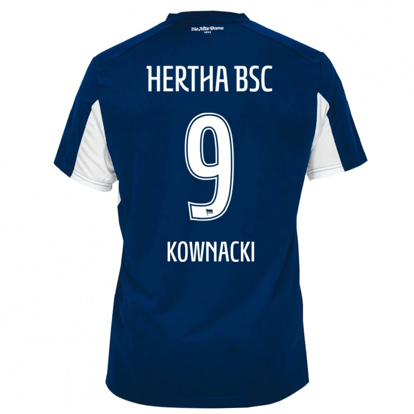Danxen Kvinnor Dawid Kownacki #9 Vit Blå Hemmatröja Matchtröjor 2025/26 Tröjor T-Tröja