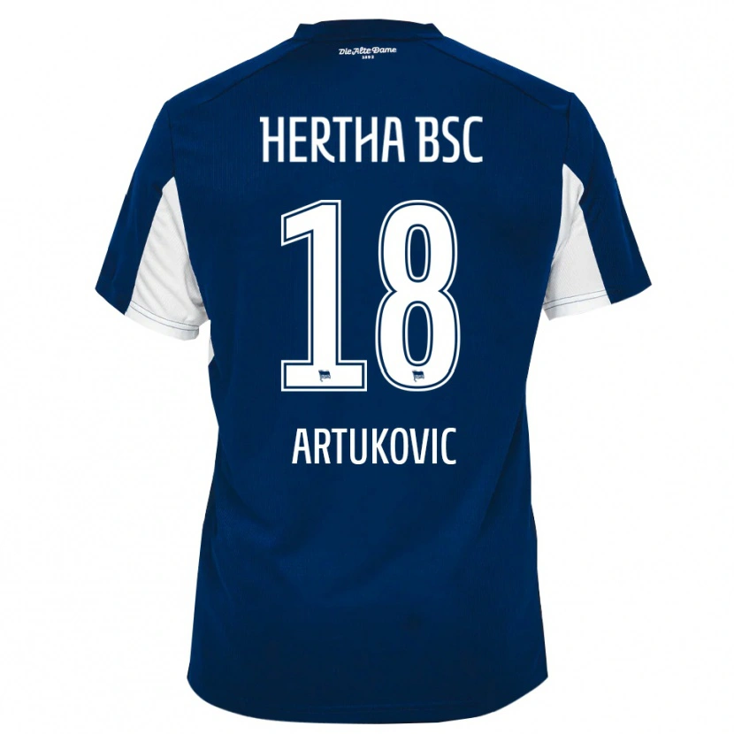 Danxen Kvinnor Ardian Artukovic #18 Vit Blå Hemmatröja Matchtröjor 2025/26 Tröjor T-Tröja