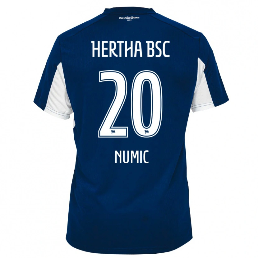 Danxen Kvinnor Amar Numic #20 Vit Blå Hemmatröja Matchtröjor 2025/26 Tröjor T-Tröja