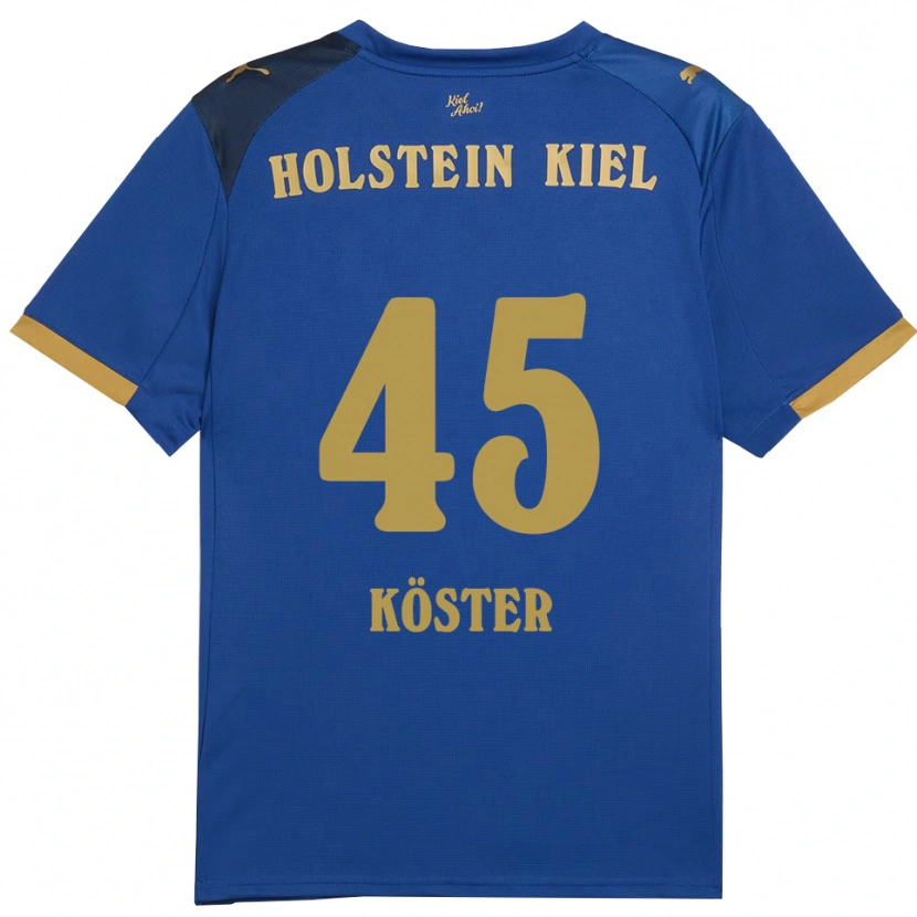 Danxen Kvinnor Louis Köster #45 Blå Guld Hemmatröja Matchtröjor 2025/26 Tröjor T-Tröja