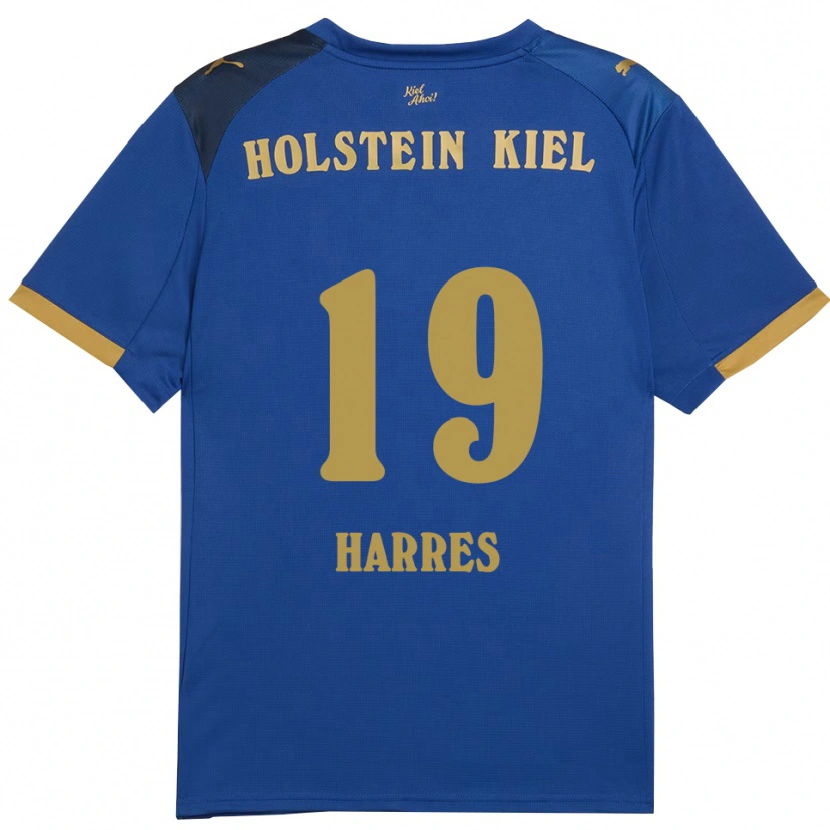 Danxen Kvinnor Phil Harres #19 Blå Guld Hemmatröja Matchtröjor 2025/26 Tröjor T-Tröja