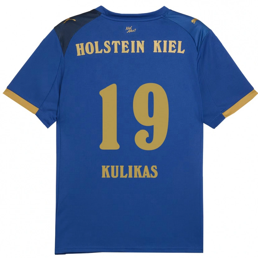 Danxen Kvinnor Laurynas Kulikas #19 Blå Guld Hemmatröja Matchtröjor 2025/26 Tröjor T-Tröja